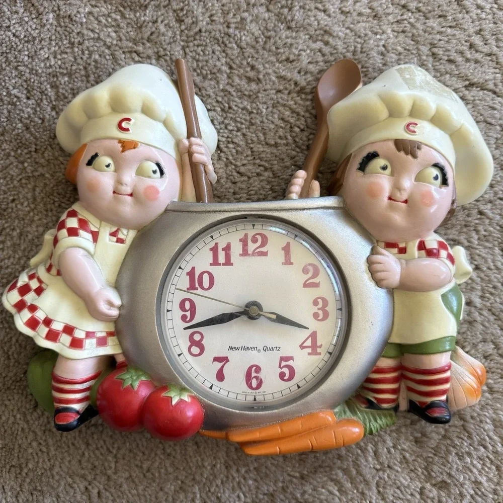 Vintage 1990 Campbells Soup Kids Wall Clock New Haven Quartz Burwood Kitchen USA